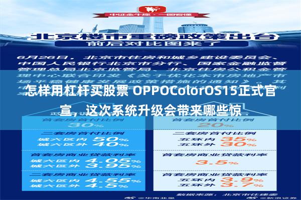 怎样用杠杆买股票 OPPOColorOS15正式官宣，这次系统升级会带来哪些惊