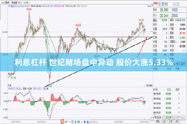 利息杠杆 世纪赌场盘中异动 股价大涨5.33%