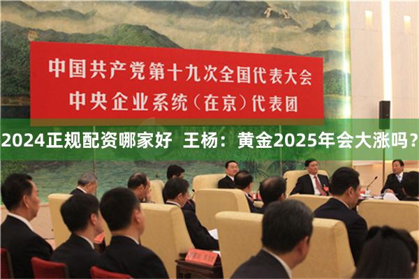 2024正规配资哪家好  王杨：黄金2025年会大涨吗？